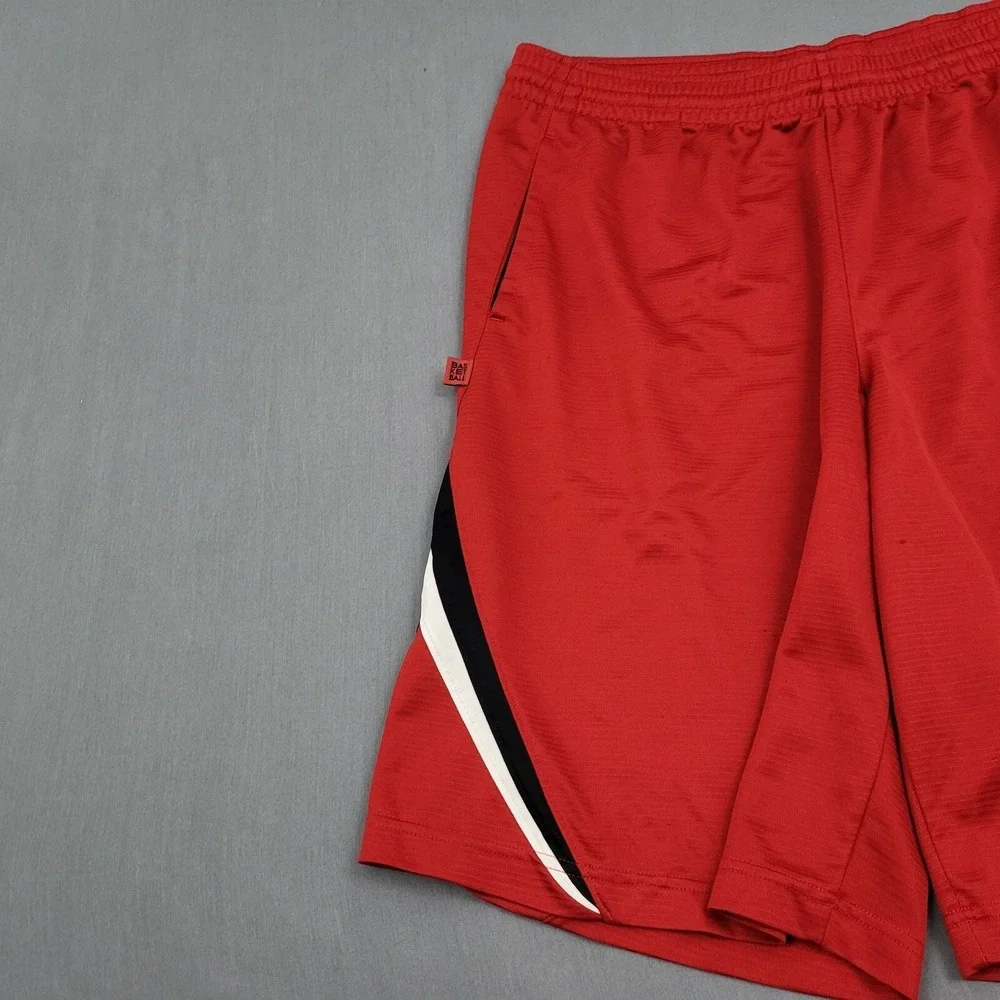 Nike Mens Basketball Shorts Red Black White Athletic Gym Training Large - Picture 9 of 10